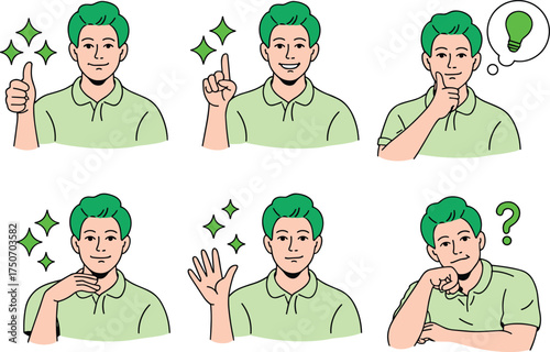Businessman with Magnifying Glass and Green Spiral, Vector Graphic for Investigation, Analysis, Research, Vision, Focus, Business Search, and Detailed Examination.