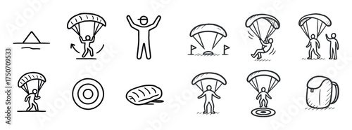 Paragliding Landing Icons