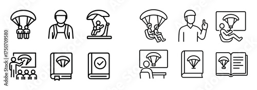 Paragliding Training Icons