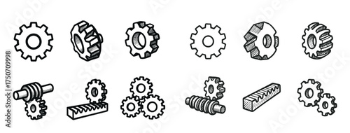 Mechanical Gear Sketches