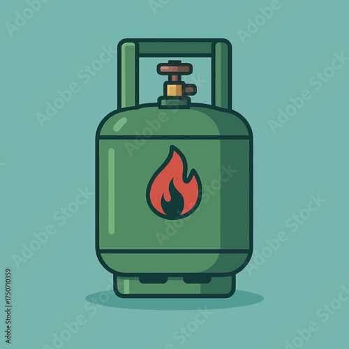 Realistic gas cylinder illustration