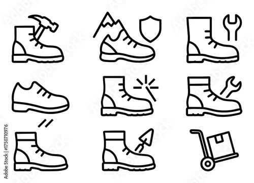 Footwear Icon Set
