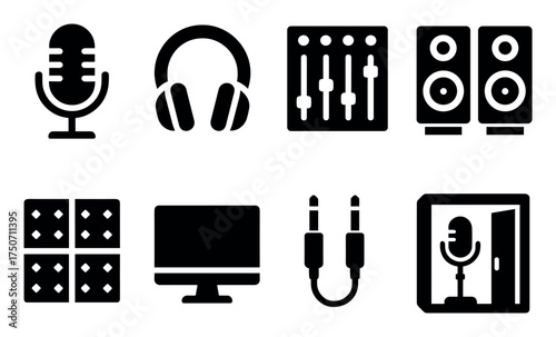 Recording Studio Icons