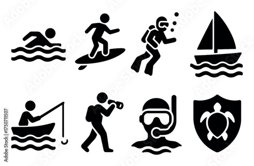 Ocean Activities Icons