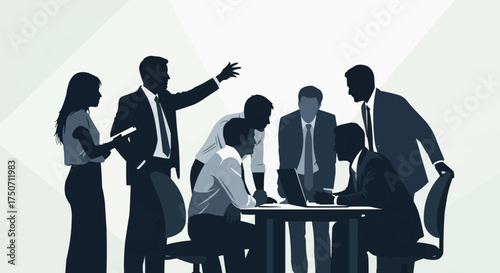 Business team meeting discussing strategy and planning for success.