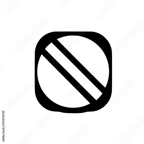 Cross icon inside box symbolizing cancel error close and prohibition concept