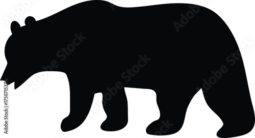 Black Bear Silhouette Walking