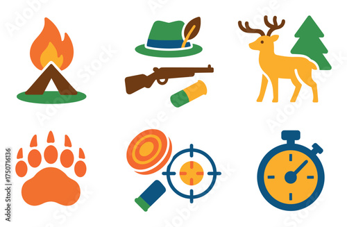 Hunting Concept Icons