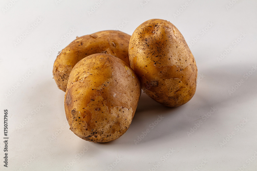 Fototapeta premium Raw potato heap for cooking