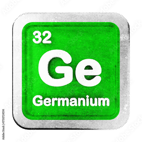 Tableau sur toile 3d periodic table germanium halftone style