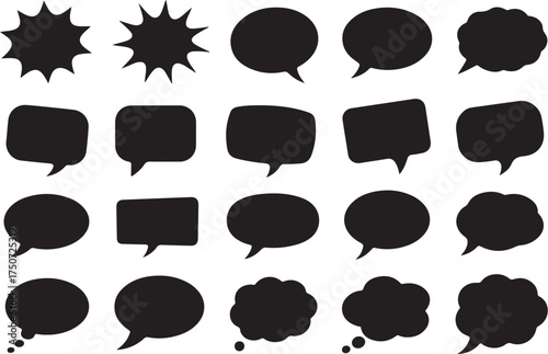 Diverse speech bubbles for impactful communication and design