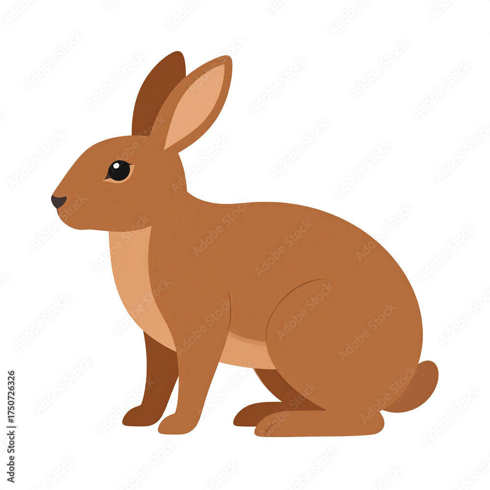 Obraz premium Rabbit Icon Isolated on White Background