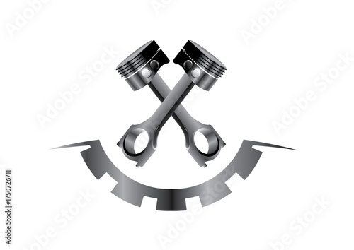 logo de voiture avec des symboles de moteurs