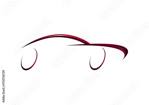 logo de voiture dynamique rouge