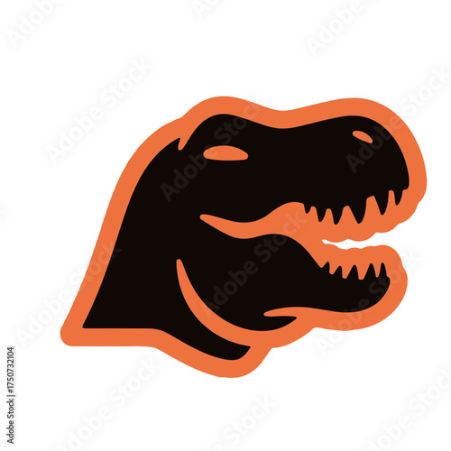 t rex as a simple logo vector illustration