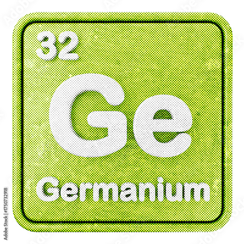 Картината върху платно 3d periodic table germanium halftone style