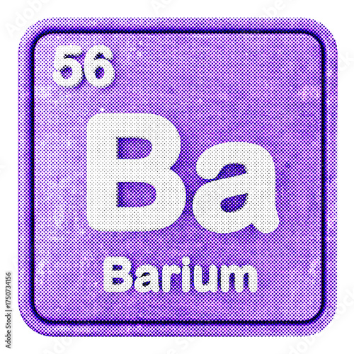 Slika na platnu 3d periodic table barium halftone style