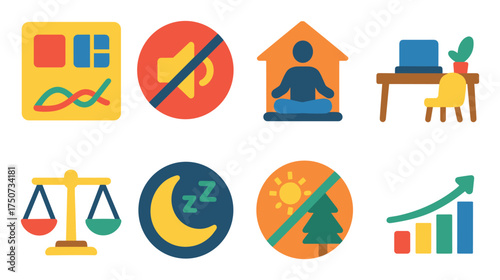 Digital Wellbeing Icons