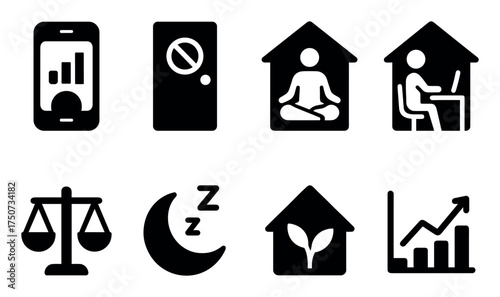 Digital Wellbeing Icons