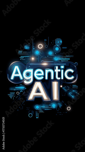 Futuristic vector banner with glowing 