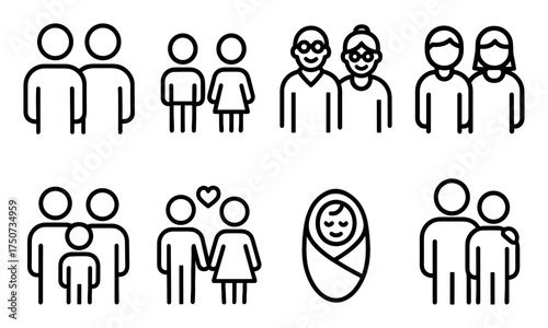 Minimalist Family Icons