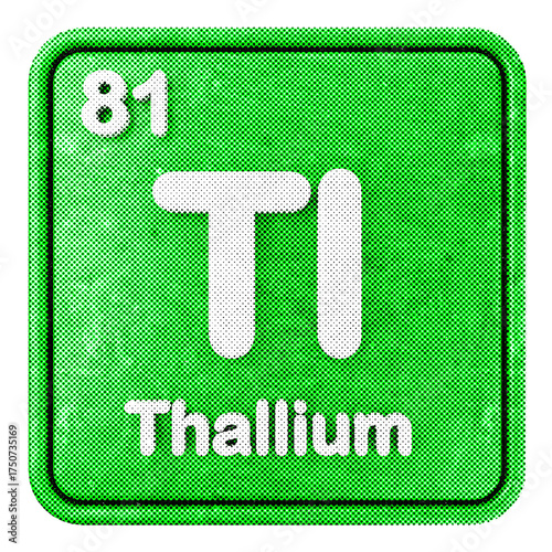 Foto 3d periodic table thallium halftone style