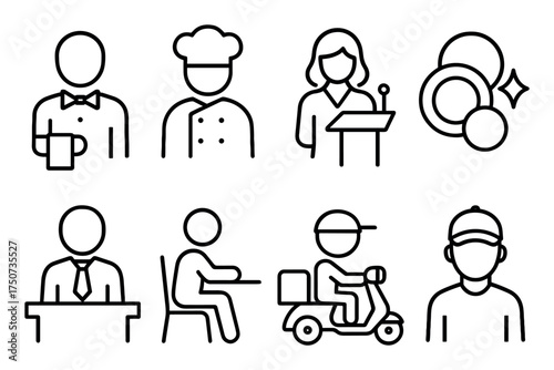 Restaurant Staff Icons