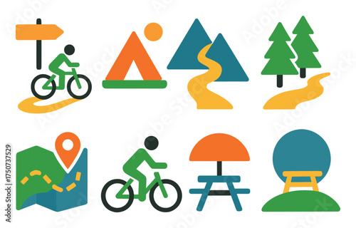 Cycle Tourism Icons