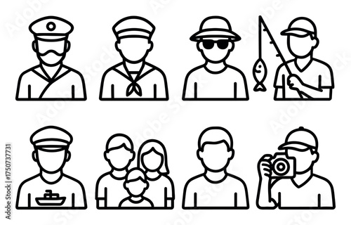 Minimalist Boat Icons
