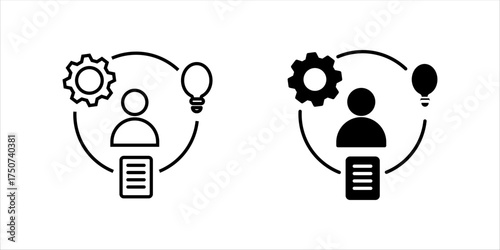Competency Icon set. Or Logo Isolated Vector Illustration	