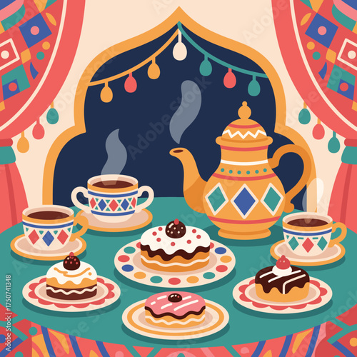 Cozy Oriental Tea Time with Sweet Treats