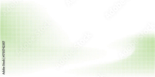 Aesthetic Modern Light Green vector geometrical circle abstract background. Dotted texture template.Elegant Geometric pattern in halftone style with gradient.