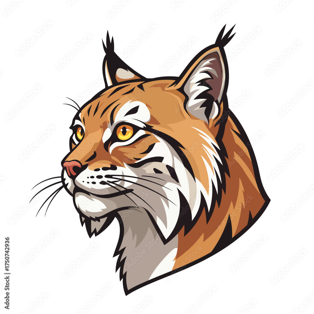 Obraz premium Bobcat Mascot Logo on transparent background, PNG.