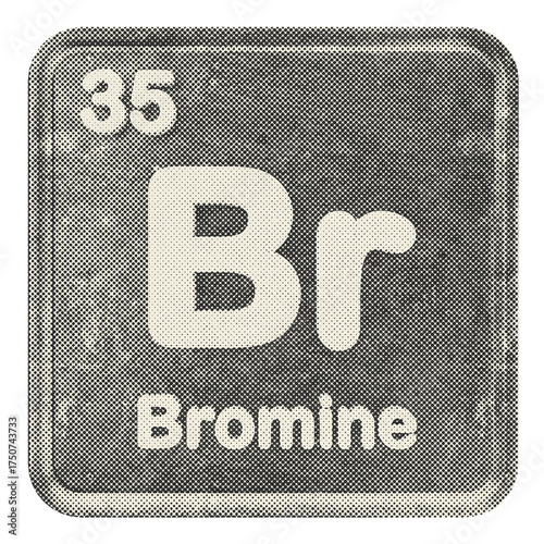 Εκτύπωση καμβά 3d periodic table bromine halftone style