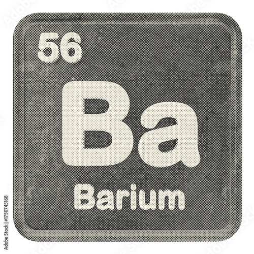 Slika na platnu 3d periodic table barium halftone style