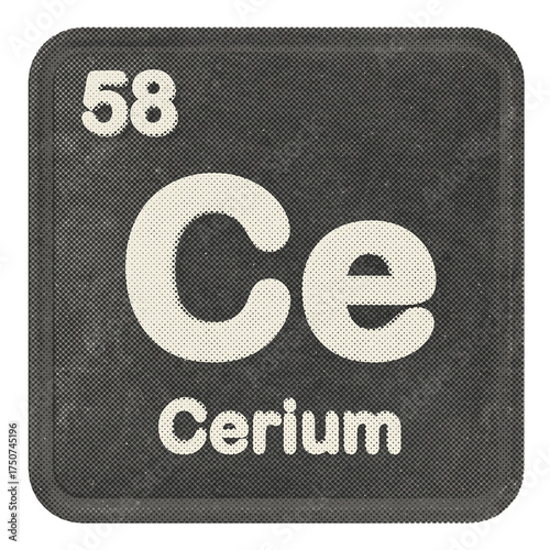 Принти на полотні 3d periodic table cerium halftone style