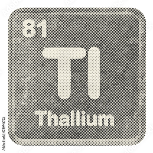 Valokuva 3d periodic table thallium halftone style
