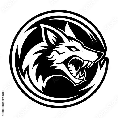 Filled style icon showing a jackal symbol