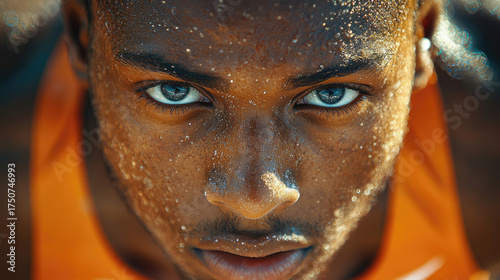 Explosive Sprint Start with Determined Athlete at Stade de France