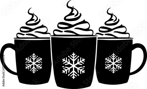 set of coffee cups, cup, coffee, mug, tea, drink, cafe, breakfast, beverage, color, object, vector, illustration, set, espresso, empty, black, handle, caffeine, ceramic, morning, cappuccino, hot