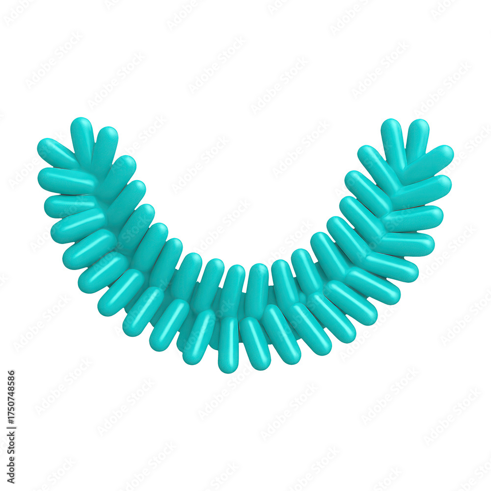 Obraz premium PNG Abstract turquoise 3D geometric pattern