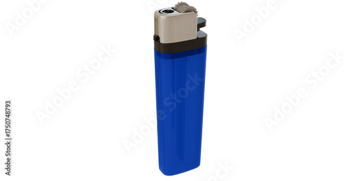 blue lighter isolated on white