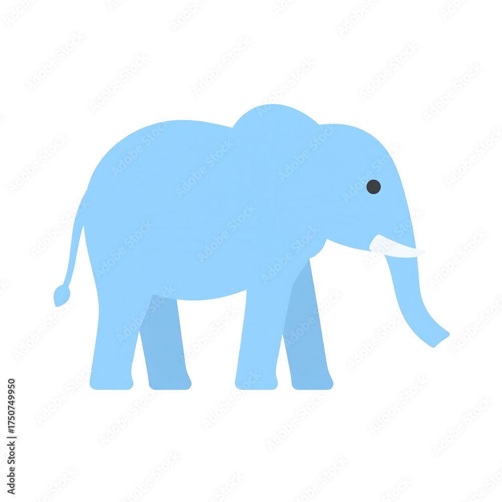 Fototapeta premium Elephant Icon Isolated on White Background