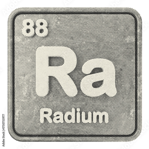 Fotografie 3d periodic table radium halftone style