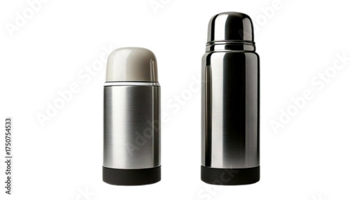  Insulated Beverage Thermos Set, isolated on transparent background