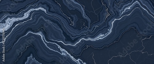 Abstract dark blue agate marble mineral texture