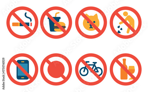 Prohibition Icons Grid
