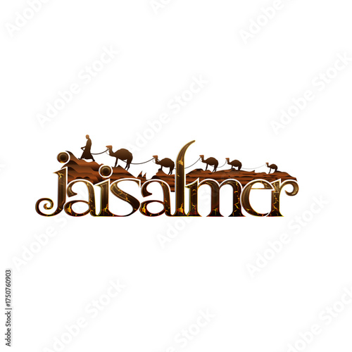 Rajasthan desert jaisalmer font png ,Golden City of Rajasthan,  jaisalmer desert typography vector images	