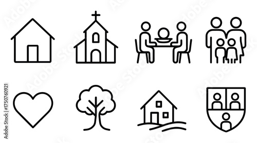 Minimalist Family Icon Set