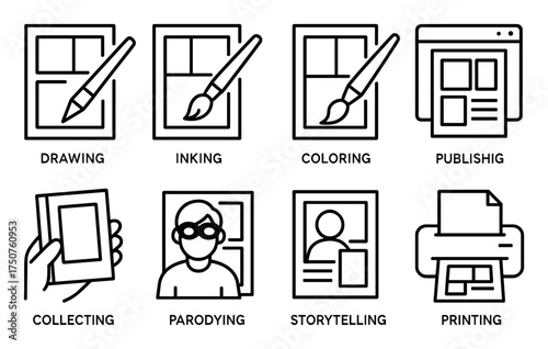 Minimalist Comic Icons